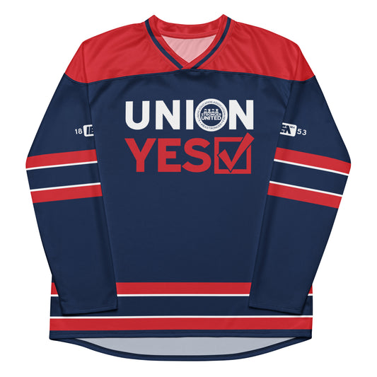 Union Yes hockey fan jersey