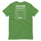 Teacher Nutrition T-shirt