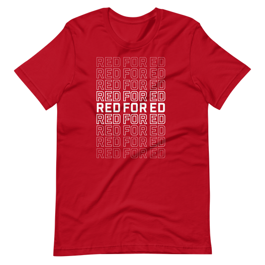 Red For Ed – Repeat Unisex t-shirt